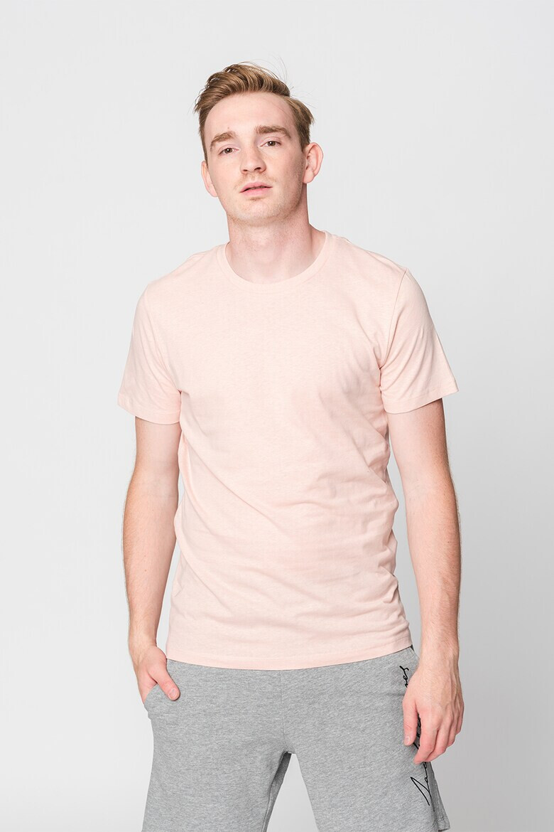 Jack & Jones Тениска с лен с овално деколте - Pepit.bg