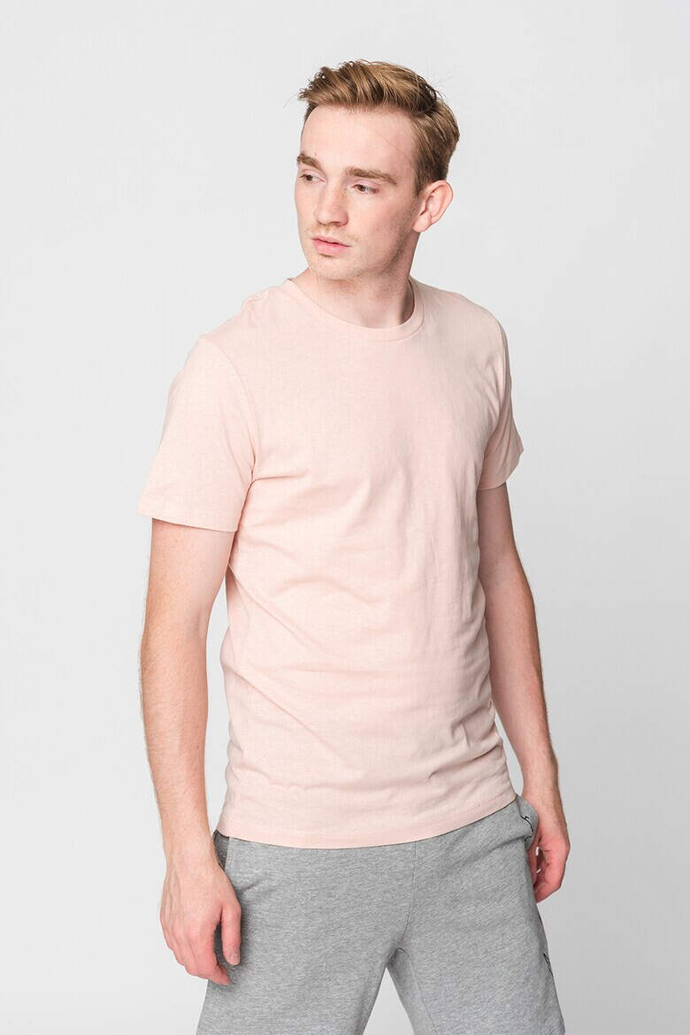 Jack & Jones Тениска с лен с овално деколте - Pepit.bg