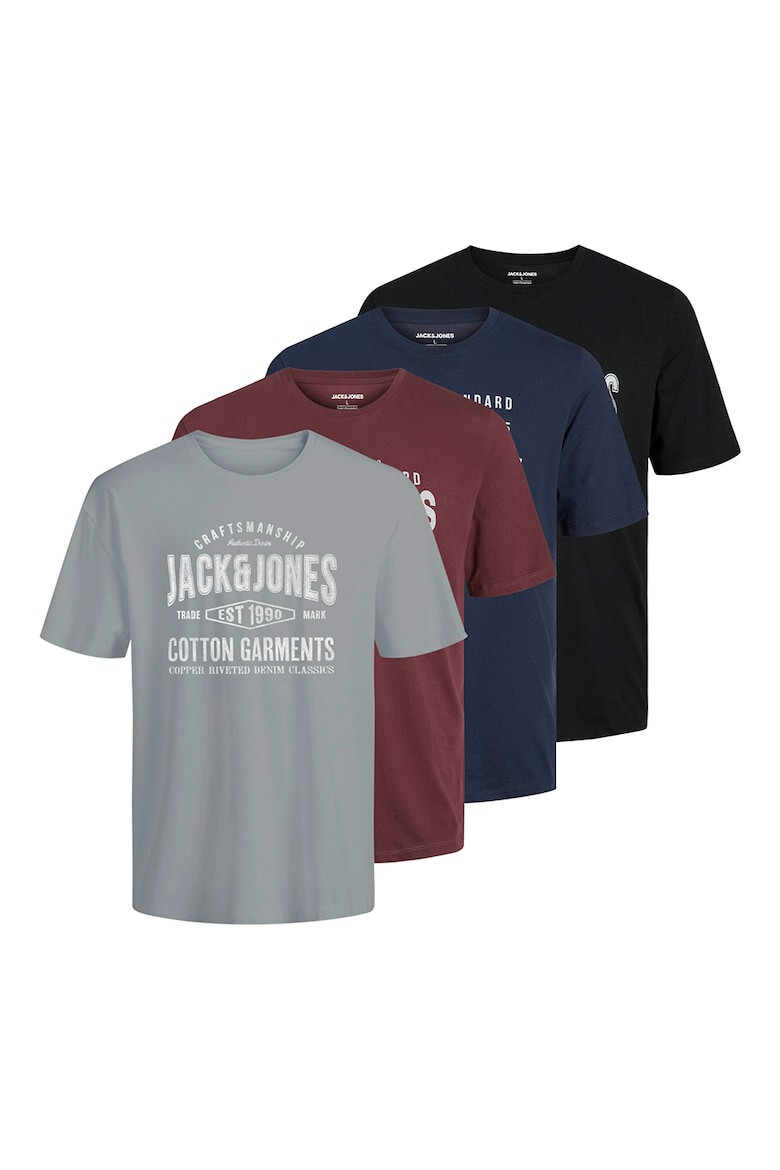Jack  Jones Тениска с лого - 4 броя - Pepit.bg