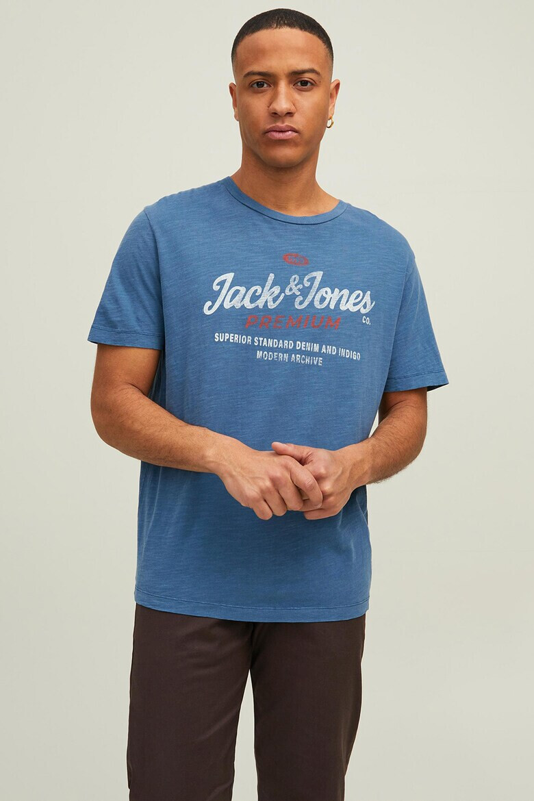 Jack & Jones Тениска с овално деколте - Pepit.bg