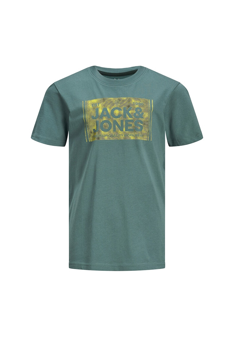 Jack&Jones Тениска с овално деколте и лого a - Pepit.bg