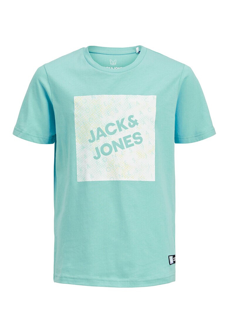 Jack & Jones Тениска с овално деколте и лого - Pepit.bg