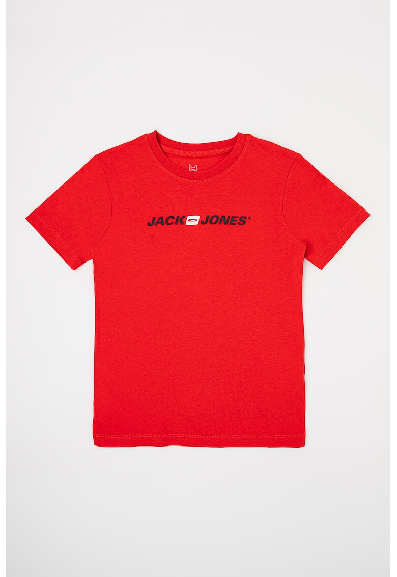 Jack & Jones Тениска с овално деколте и лого - Pepit.bg