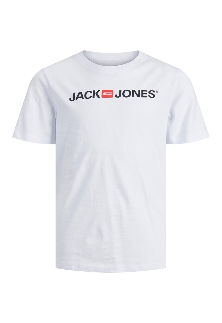 Jack & Jones Тениска с овално деколте и лого - Pepit.bg