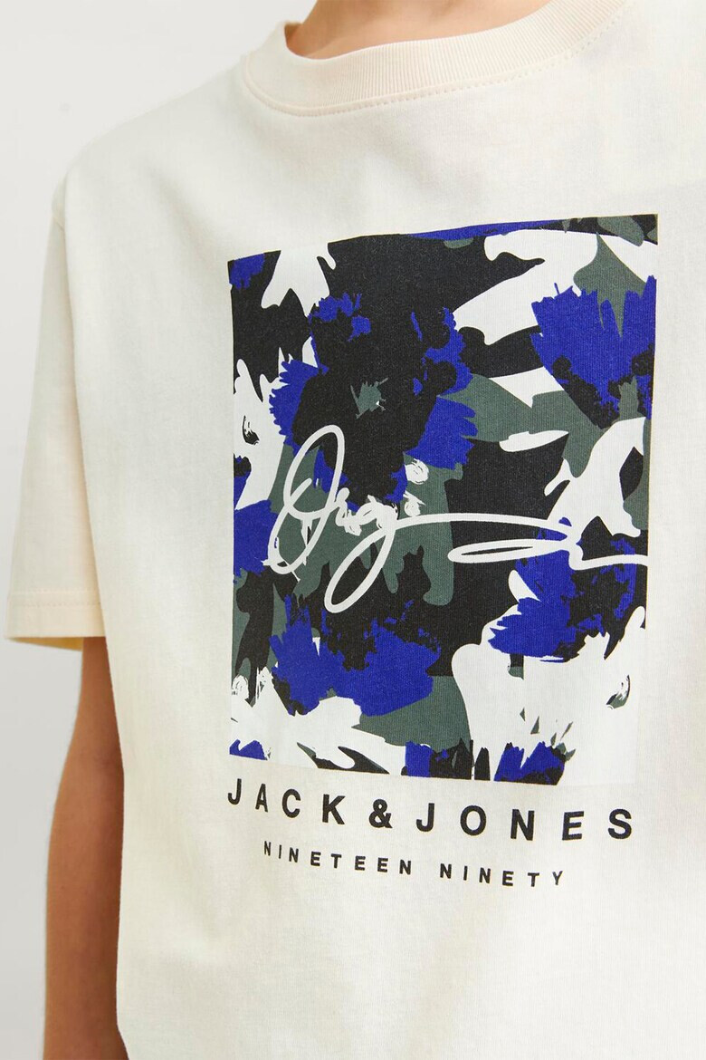 Jack & Jones Тениска с овално деколте и лого - Pepit.bg