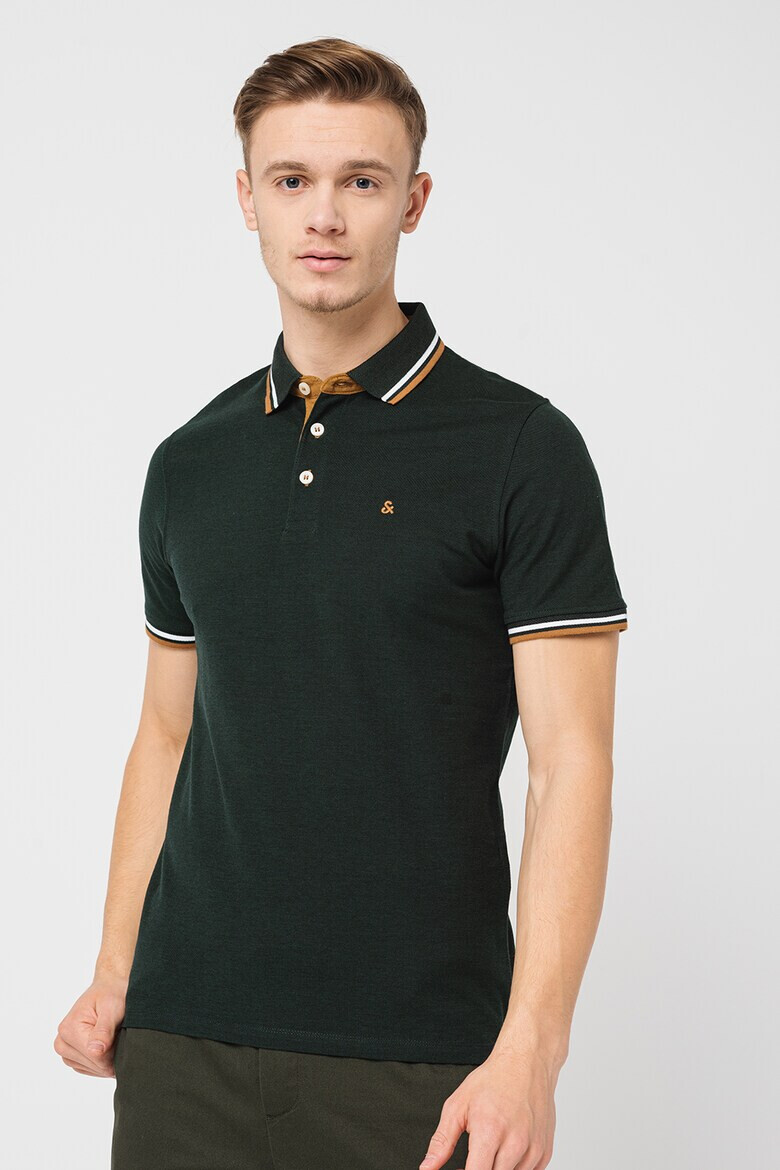 Jack & Jones Вталени тениски с яка Paul - 2 броя - Pepit.bg