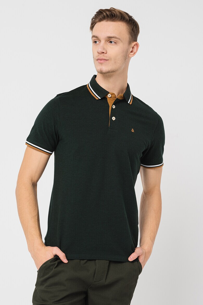 Jack & Jones Вталени тениски с яка Paul - 2 броя - Pepit.bg