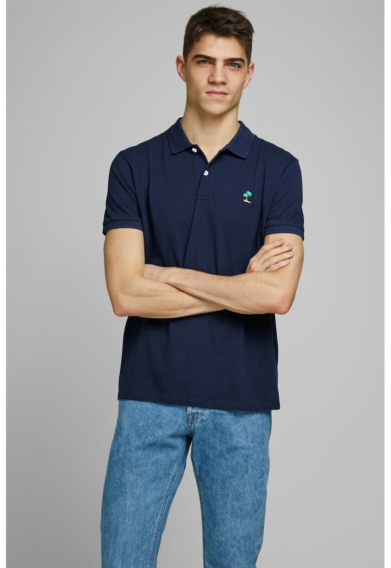 Jack&Jones Тениска с яка и бродерии 1 - Pepit.bg