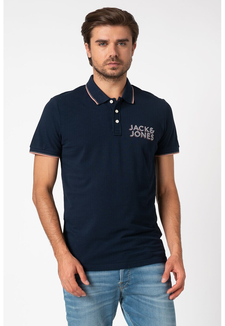 Jack&Jones Тениска с яка и лого - Pepit.bg