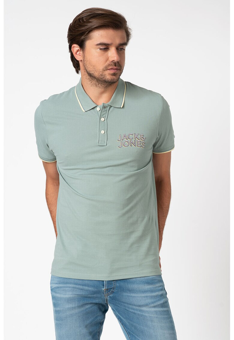 Jack&Jones Тениска с яка и лого - Pepit.bg