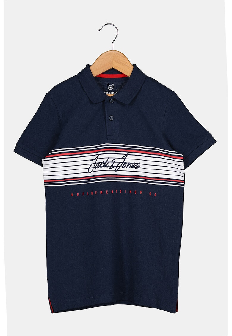 Jack & Jones Тениска с яка и лого - Pepit.bg