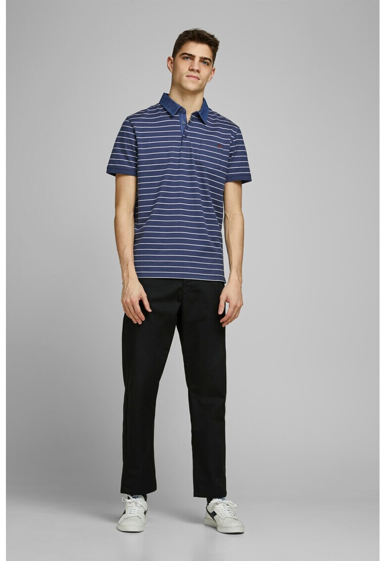 Jack&Jones Тениска с яка с дънкова яка - Pepit.bg