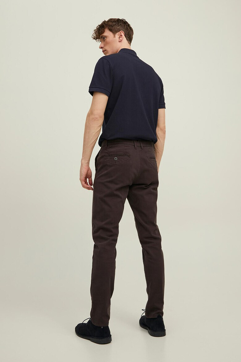Jack & Jones Тениска Structure с яка и къс цип - Pepit.bg