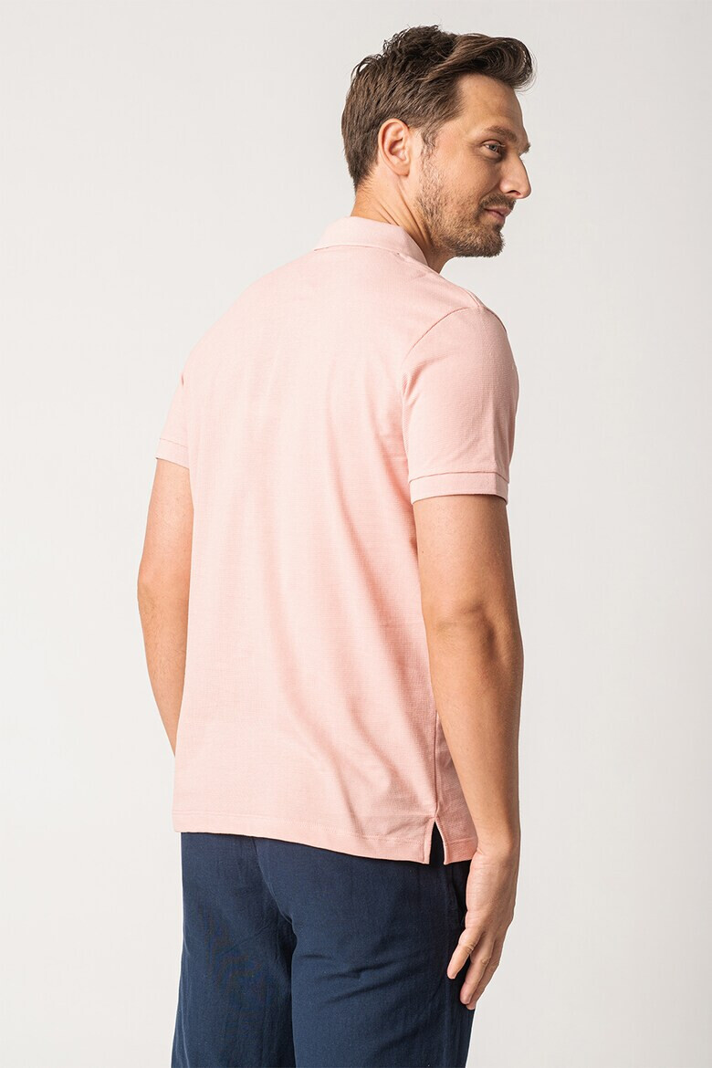 Jack & Jones Тениска Structure с яка и къс цип - Pepit.bg