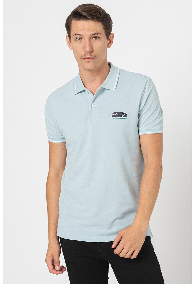 Jack & Jones Тениска Sunset с яка и лого - Pepit.bg