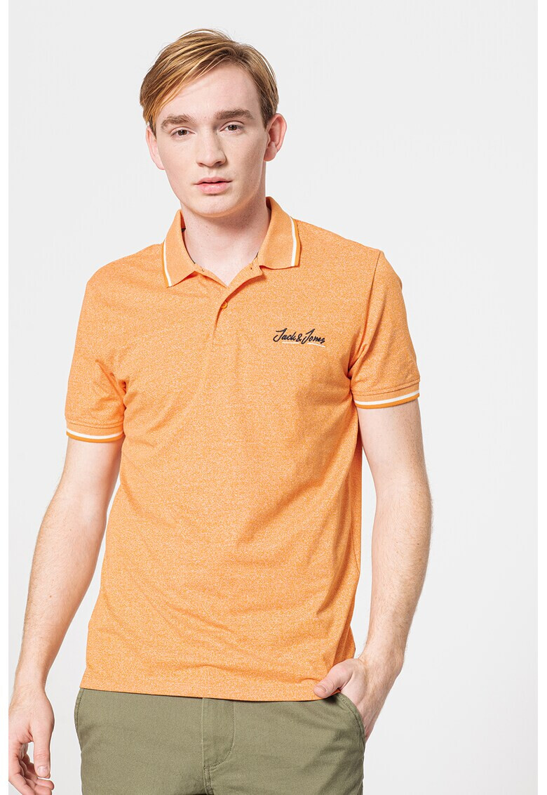 Jack & Jones Тениска Tons с яка и бродирано лого - Pepit.bg