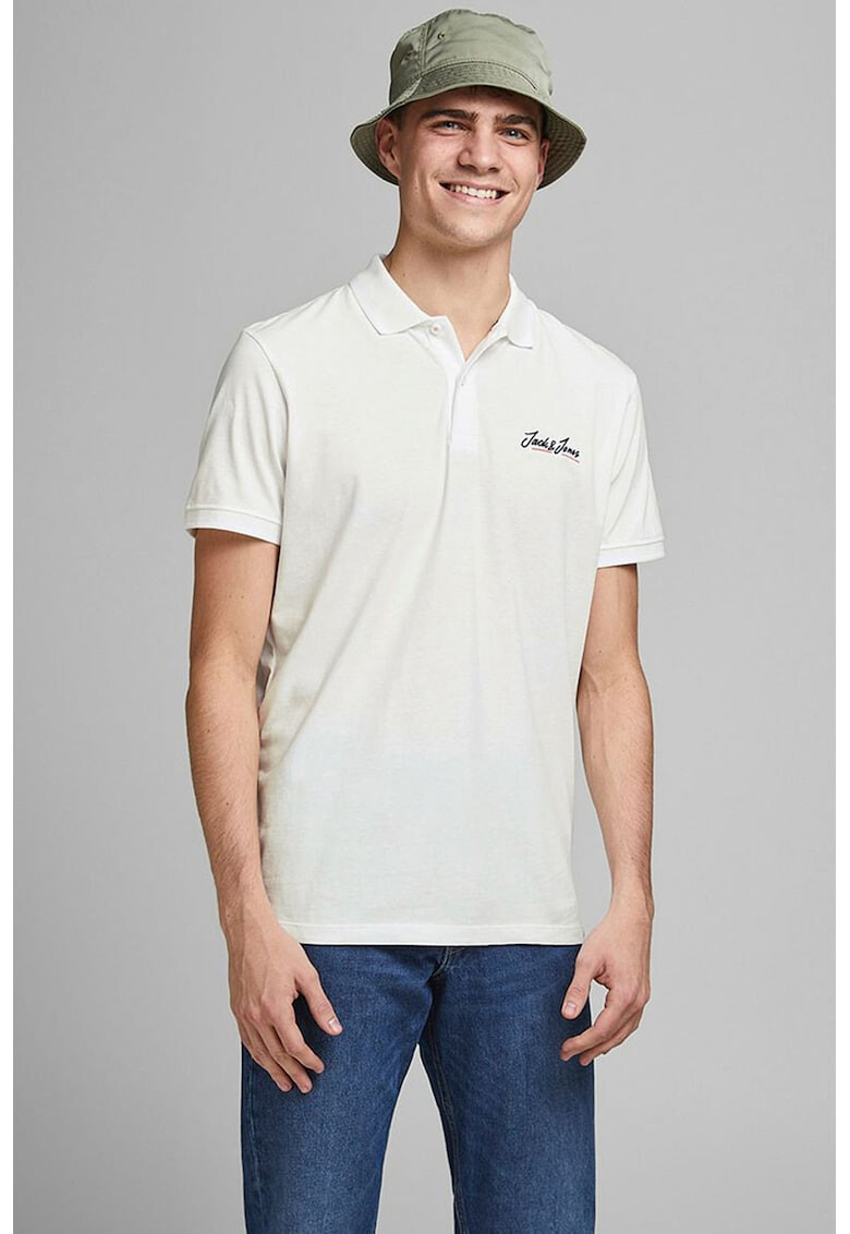 Jack & Jones Тениска Tons с яка и бродирано лого - Pepit.bg