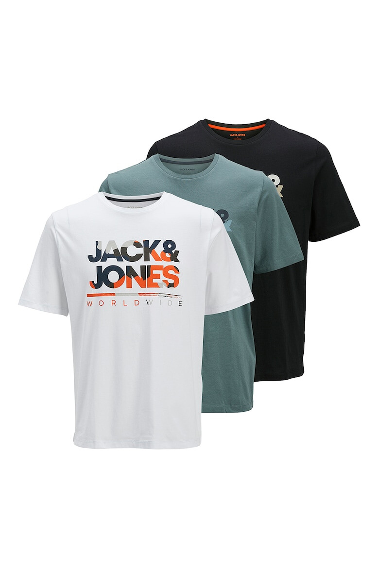 Jack  Jones Тениски с лого - 3 броя - Pepit.bg