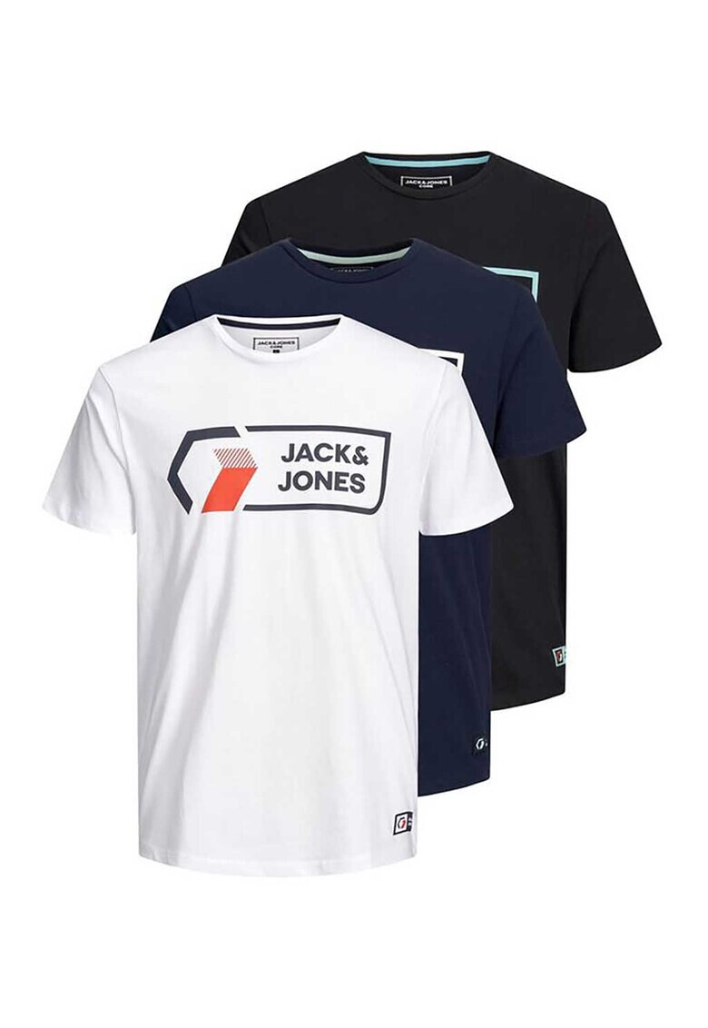 Jack & Jones Тениски с лого - 3 броя - Pepit.bg