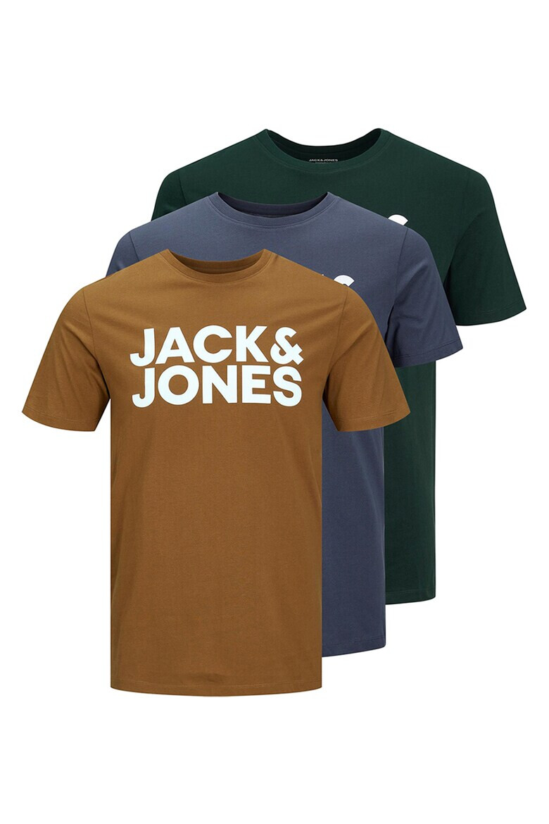 Jack & Jones Тениски с лого - 3 броя - Pepit.bg