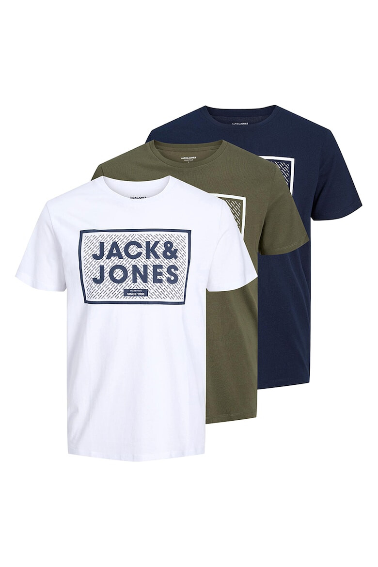 Jack  Jones Тениски със стандартна кройка - 3 броя - Pepit.bg