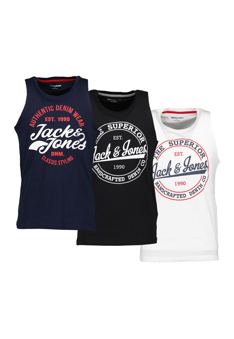 Jack & Jones Топ с лого - 3 броя - Pepit.bg