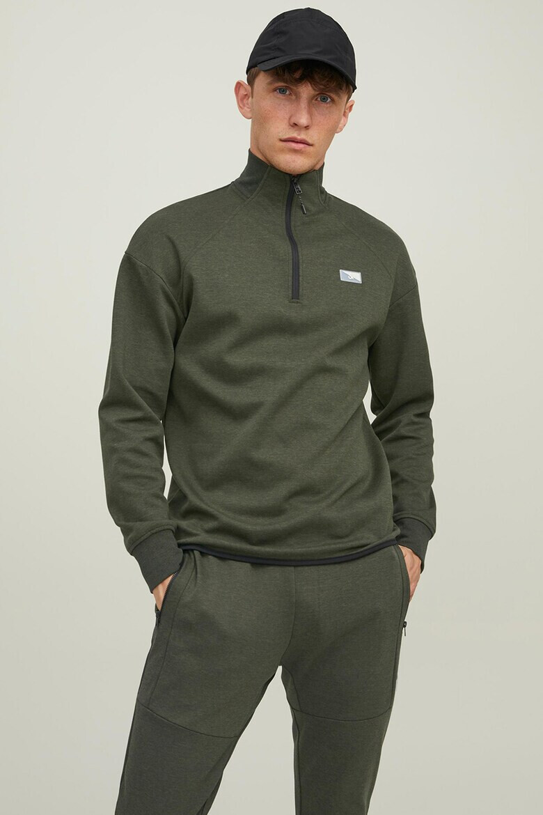 Jack & Jones Унисекс суитшърт с къс цип - Pepit.bg