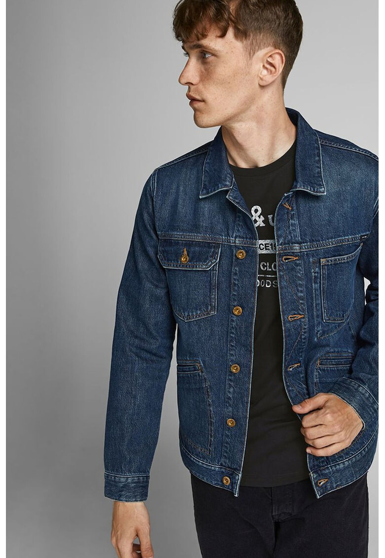 Jack & Jones Вталена тениска с лого - Pepit.bg