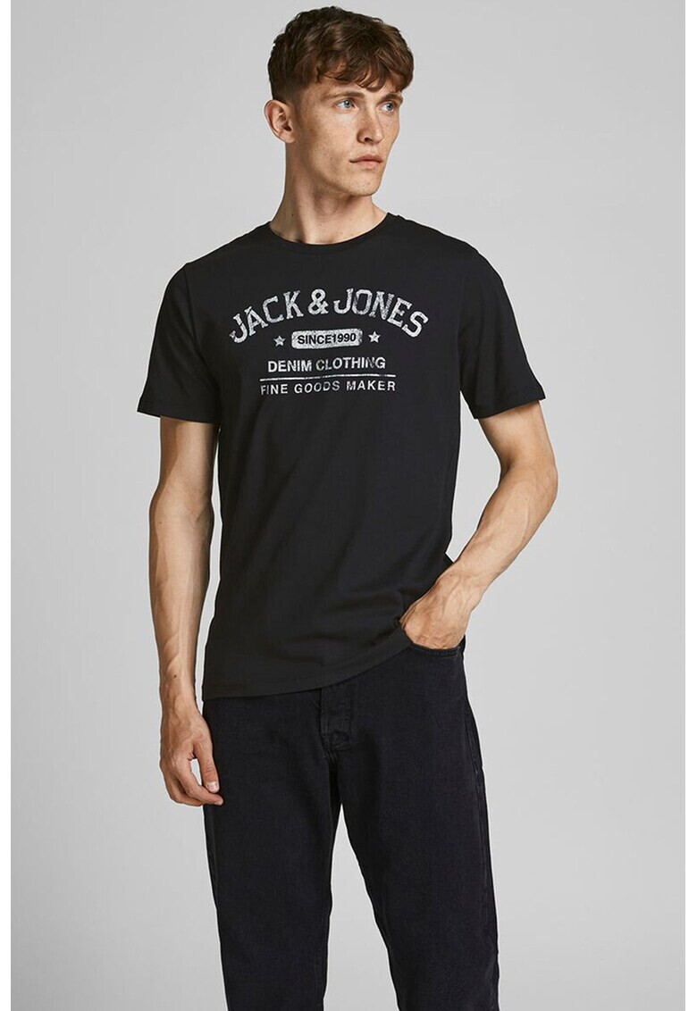Jack & Jones Вталена тениска с лого - Pepit.bg