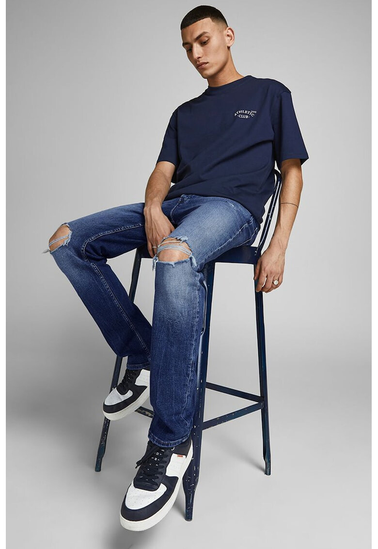 Jack & Jones Jack&Jones Вталени дънки Tim с протрити зони - Pepit.bg