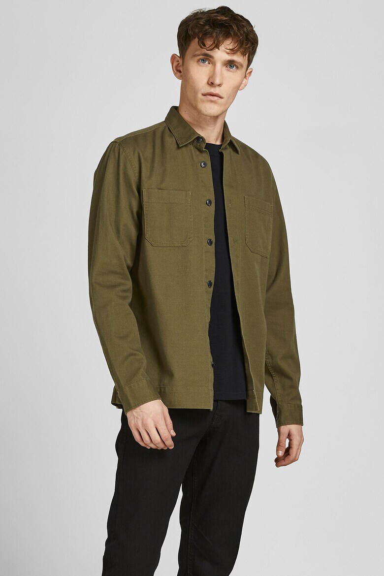 Jack&Jones Jack & Jones Яке тип риза с лен и джобове - Pepit.bg