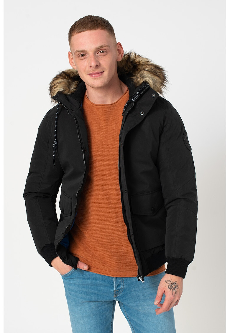 Jack&Jones Зимно бомбър яке Sky с еко пух - Pepit.bg