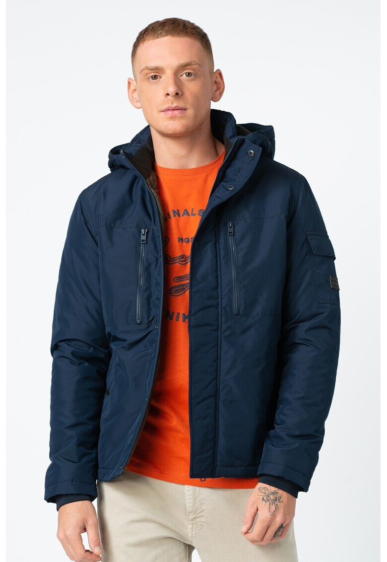 Jack&Jones Зимно яке с качулка цип и капси - Pepit.bg