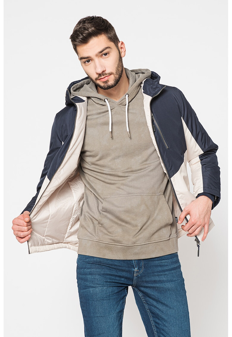 Jack&Jones Jack & Jones Зимно яке с качулка и цветен блок - Pepit.bg