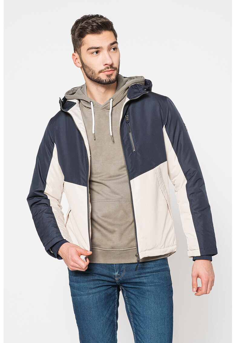 Jack&Jones Jack & Jones Зимно яке с качулка и цветен блок - Pepit.bg