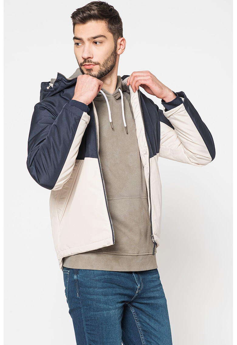 Jack&Jones Jack & Jones Зимно яке с качулка и цветен блок - Pepit.bg