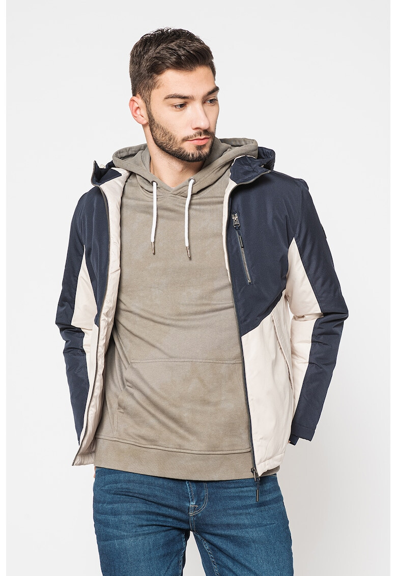 Jack&Jones Jack & Jones Зимно яке с качулка и цветен блок - Pepit.bg