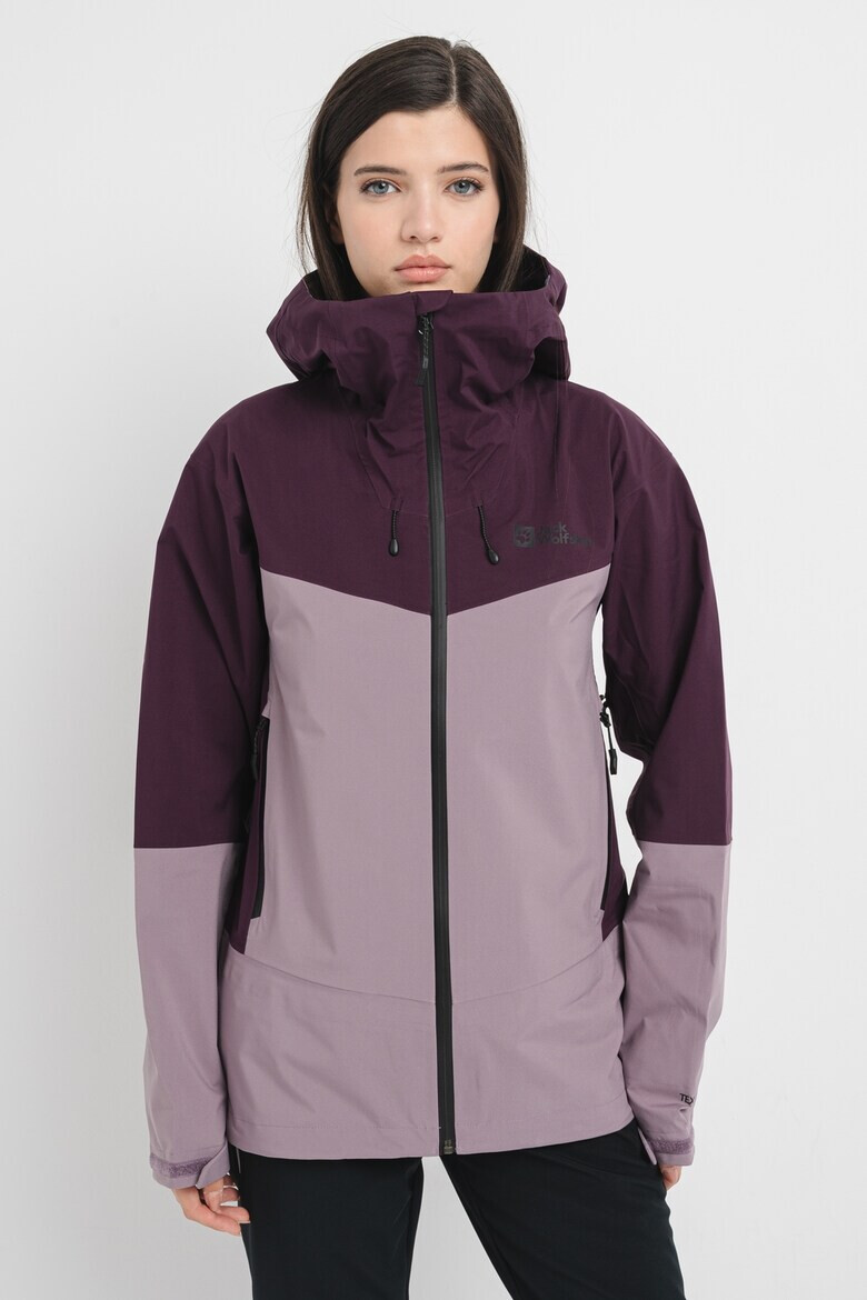 Jack Wolfskin Ски яке с цип и лого - Виолетов - Pepit.bg