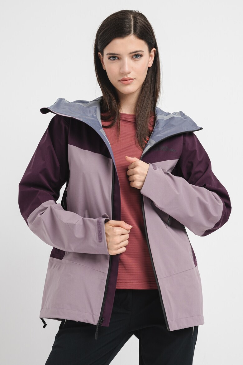 Jack Wolfskin Ски яке с цип и лого - Виолетов - Pepit.bg