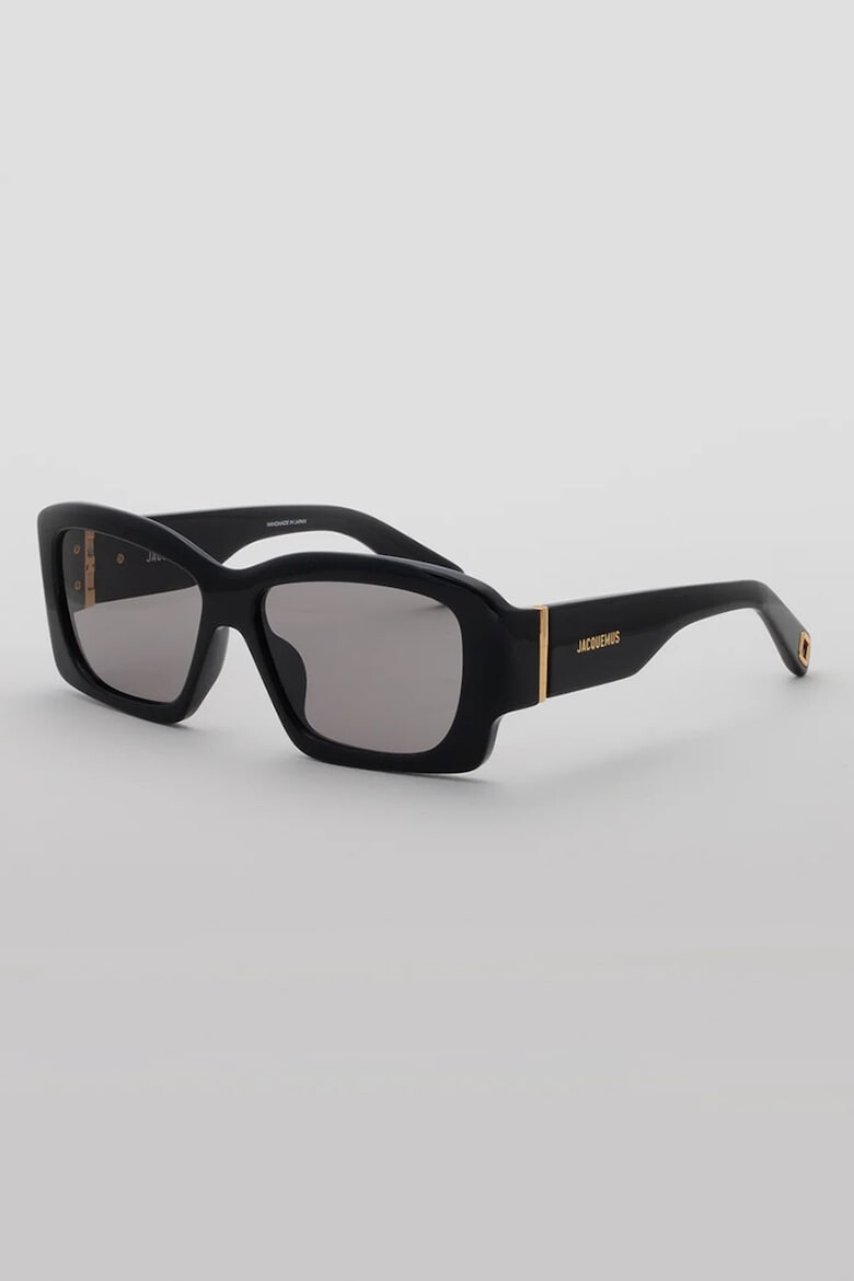 JACQUEMUS Правоъгълни слънчеви очила - Черен - Pepit.bg