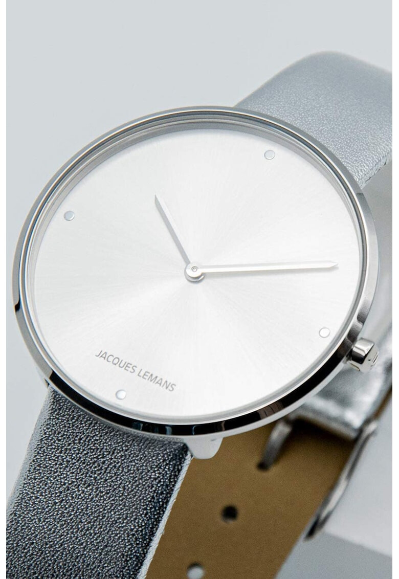Jacques Lemans Часовник Minimalist с кожена каишка - Pepit.bg