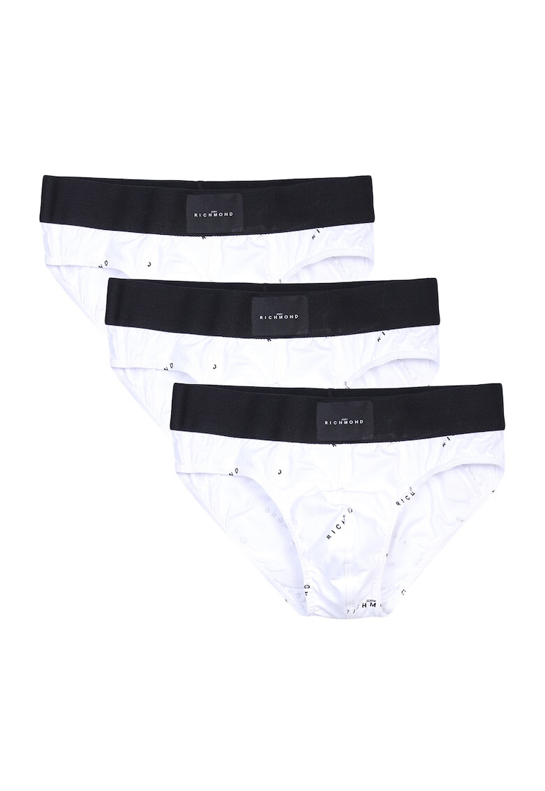 John Richmond Underwear Слипове с лого - 3 чифта - Pepit.bg