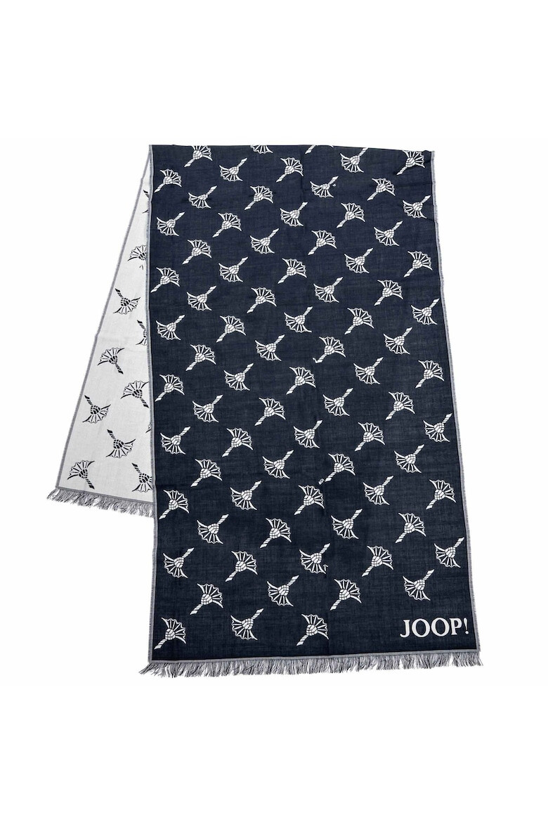 Joop Шал с модал - вълна и принт - Син - Pepit.bg
