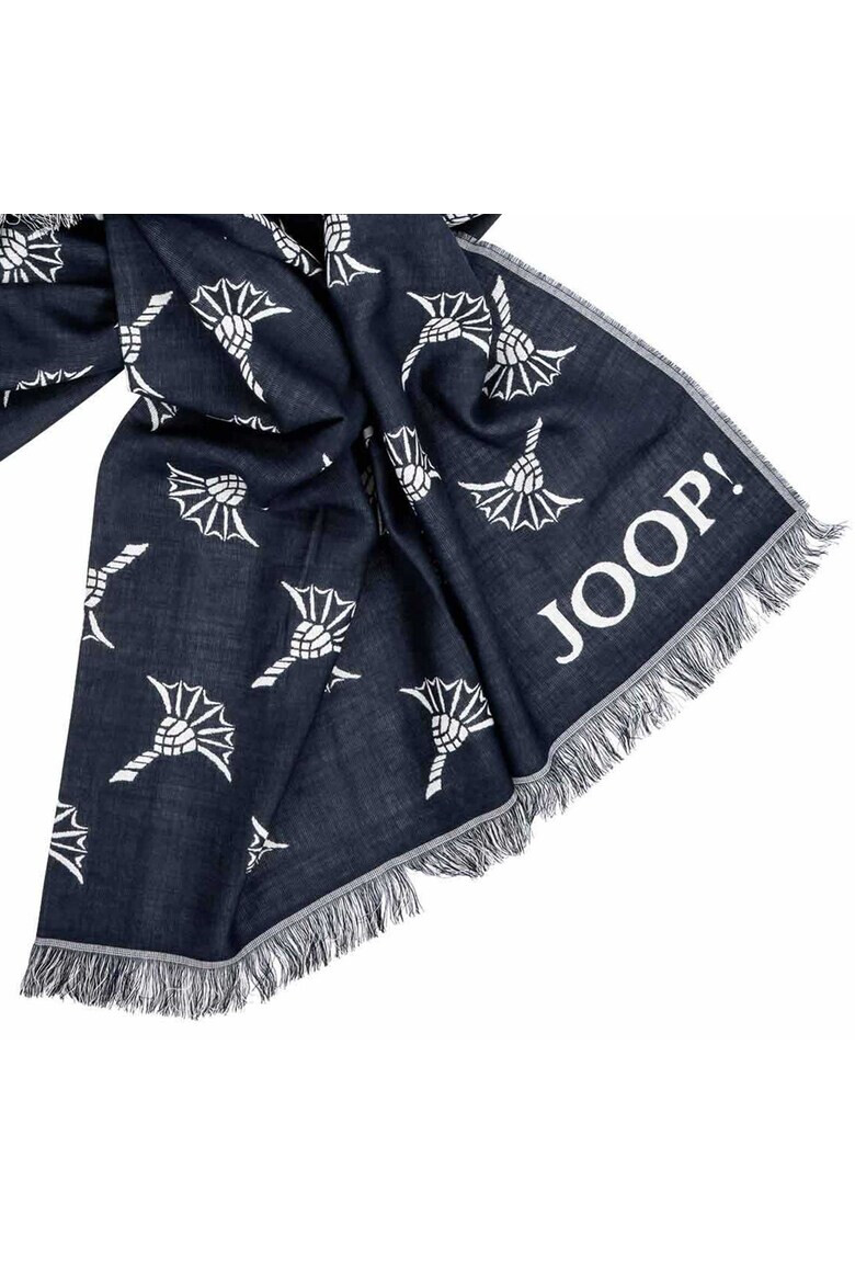 Joop Шал с модал - вълна и принт - Син - Pepit.bg