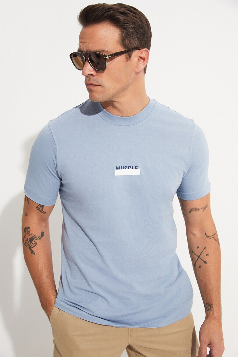 June Слим тениска с памук - Pepit.bg