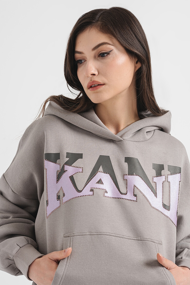 Karl Kani Худи с принт - Светло сив - Pepit.bg