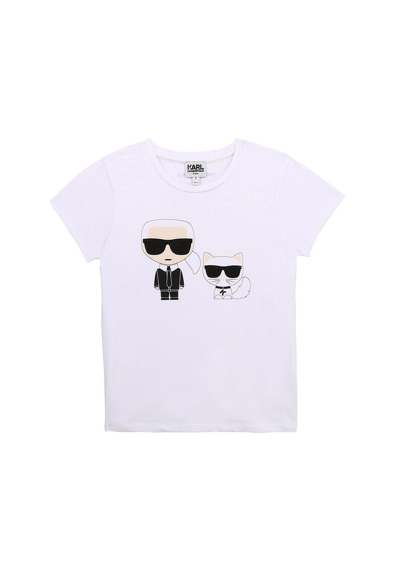 KARL LAGERFELD KIDS Тениска с лого - Pepit.bg