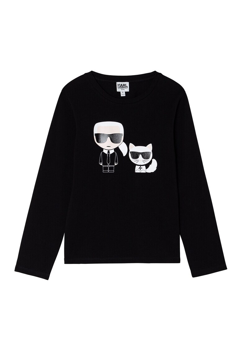 Karl Lagerfeld Блуза с модал с лого - Pepit.bg