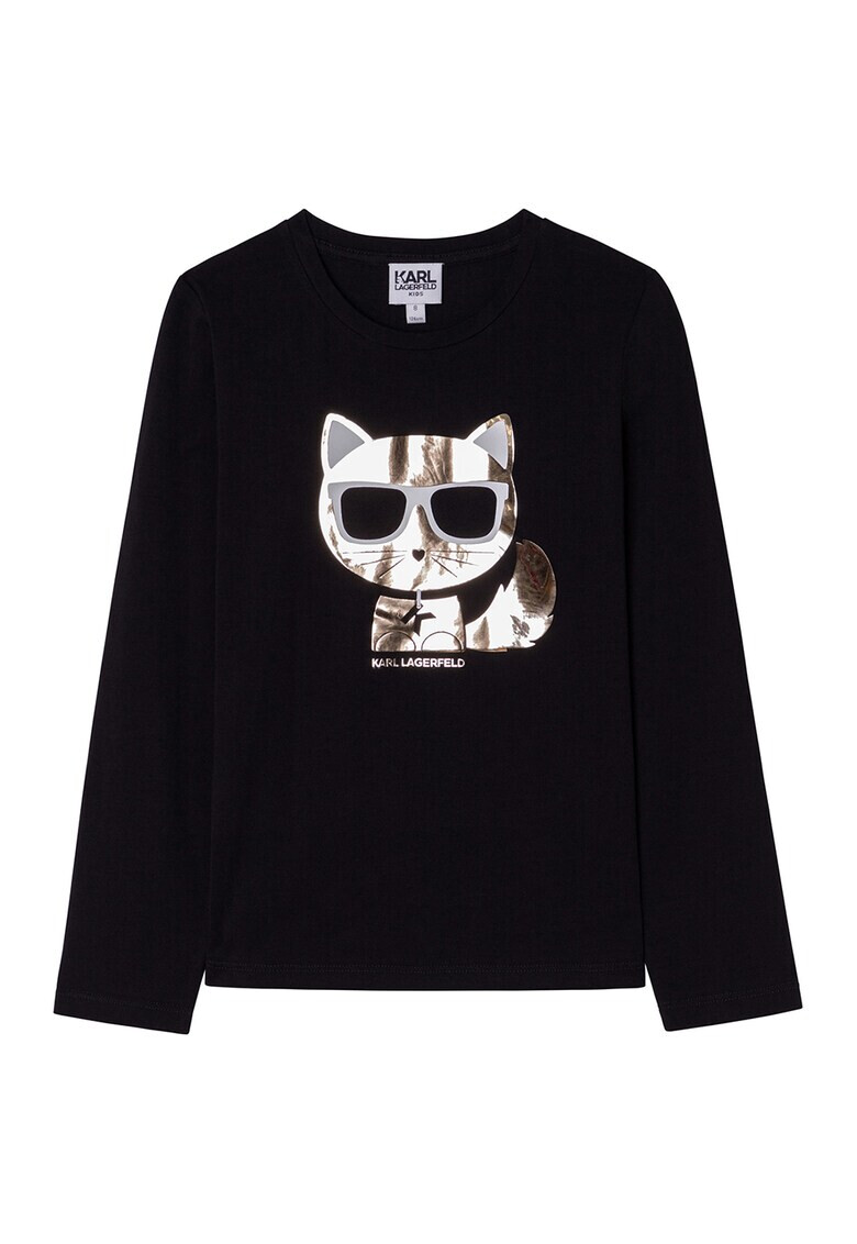 Karl Lagerfeld Блуза с модал с лого - Pepit.bg
