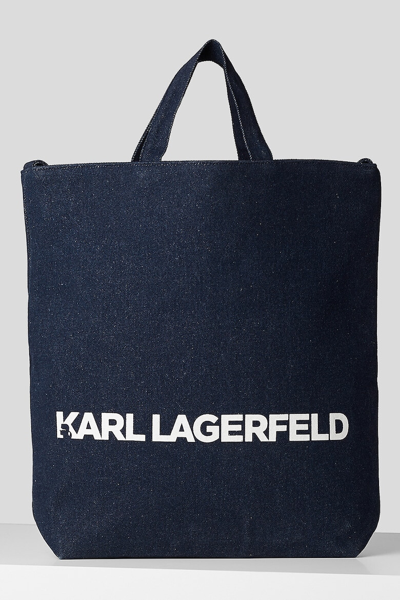 Karl Lagerfeld Чанта от деним на лога - Pepit.bg